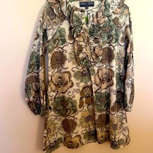 Floral sage green dress